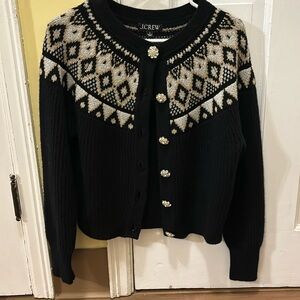 J crew cashmere fair isle sweater
